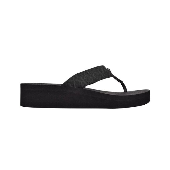 Calvin Klein Womens Meena Logo Platform Flip Flops Black Size 9 MSRP $39 - Picture 2 of 5